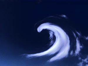 Eine Welle bzw. Wolke, die aussieht wie eine Welle zum Thema Hypnose in Braunschweig