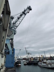 Kran im Hafen von Hamburg